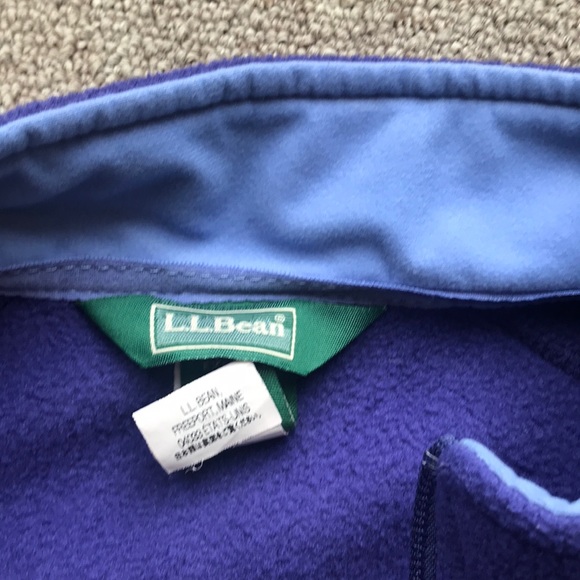 L.L. BEAN JACKET PURPLE FULL ZIP FLEECE SIZE LARGE - Picture 3 of 7